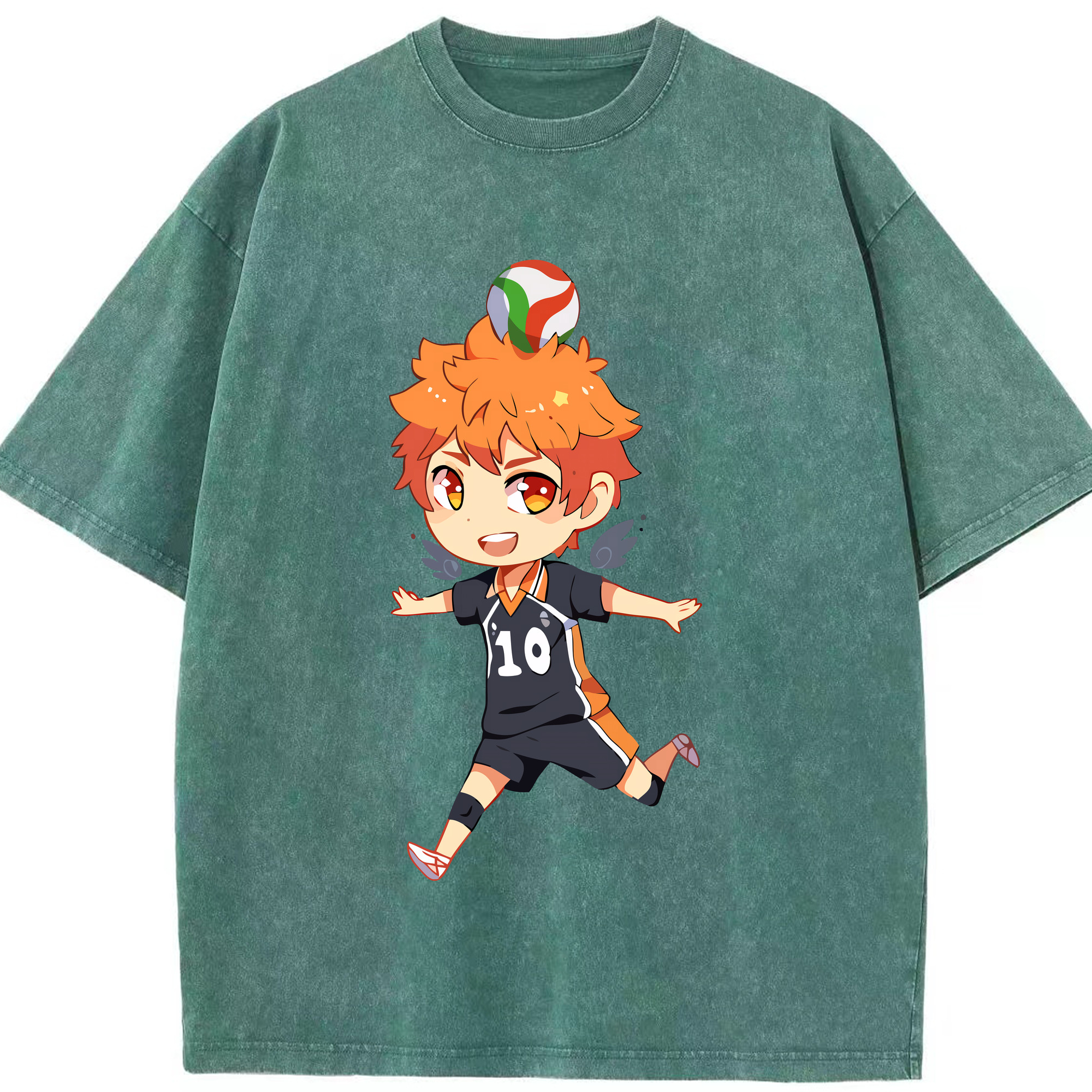 （画像用） ハイキュー!! Haikyu!! 綿100% ヴィンテージ風 半袖Tシャツ（フロントプリント）